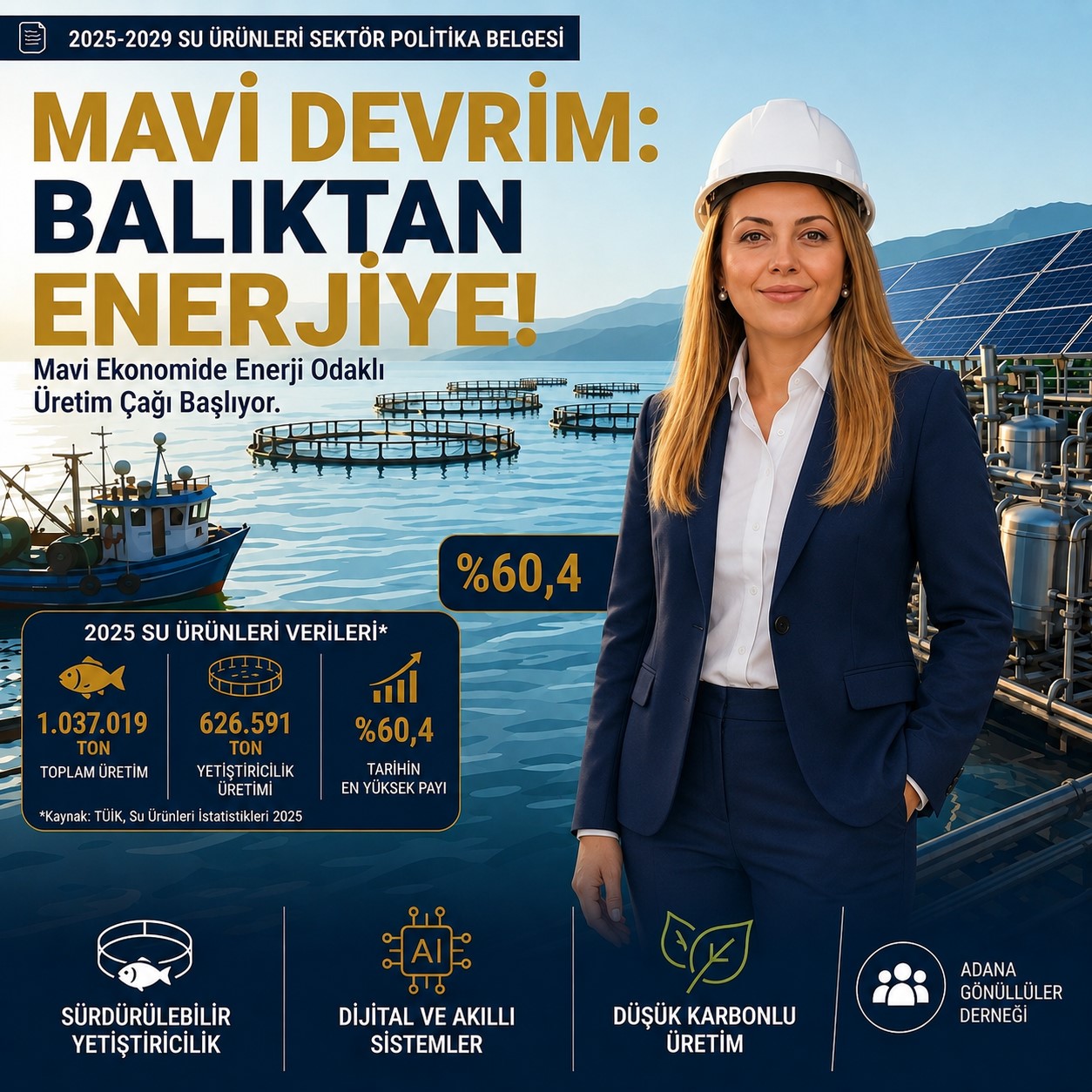 MAVİ DEVRİM: SU ÜRÜNLERİNDE ÜRETİMİN %60,4'Ü ARTIK YETİŞTİRİCİLİKTEN GELİYOR